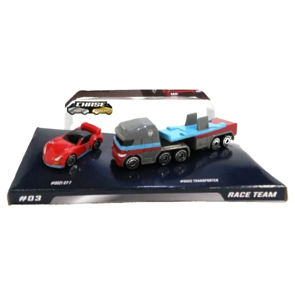 MICRO MACHINES Race Team #03 GT-7 & Transporter HASBRO 2020 NEW, PAGKAGE MISSING